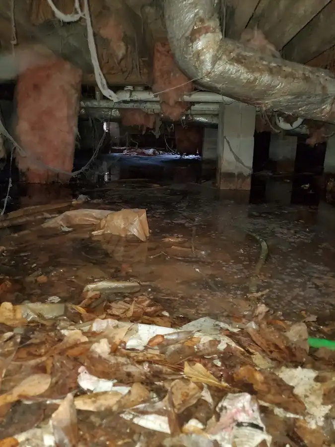 Crawl space flood assessment for Commercial Water Damage Restoration in Rowlett