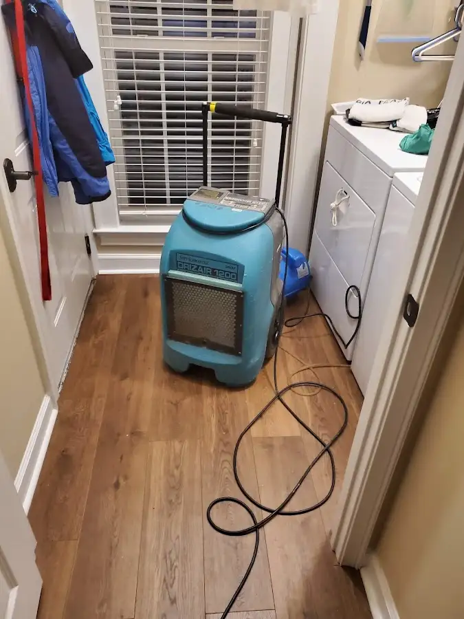 Commercial dehumidifier deployed for Flood Damage Cleanup in Rowlett